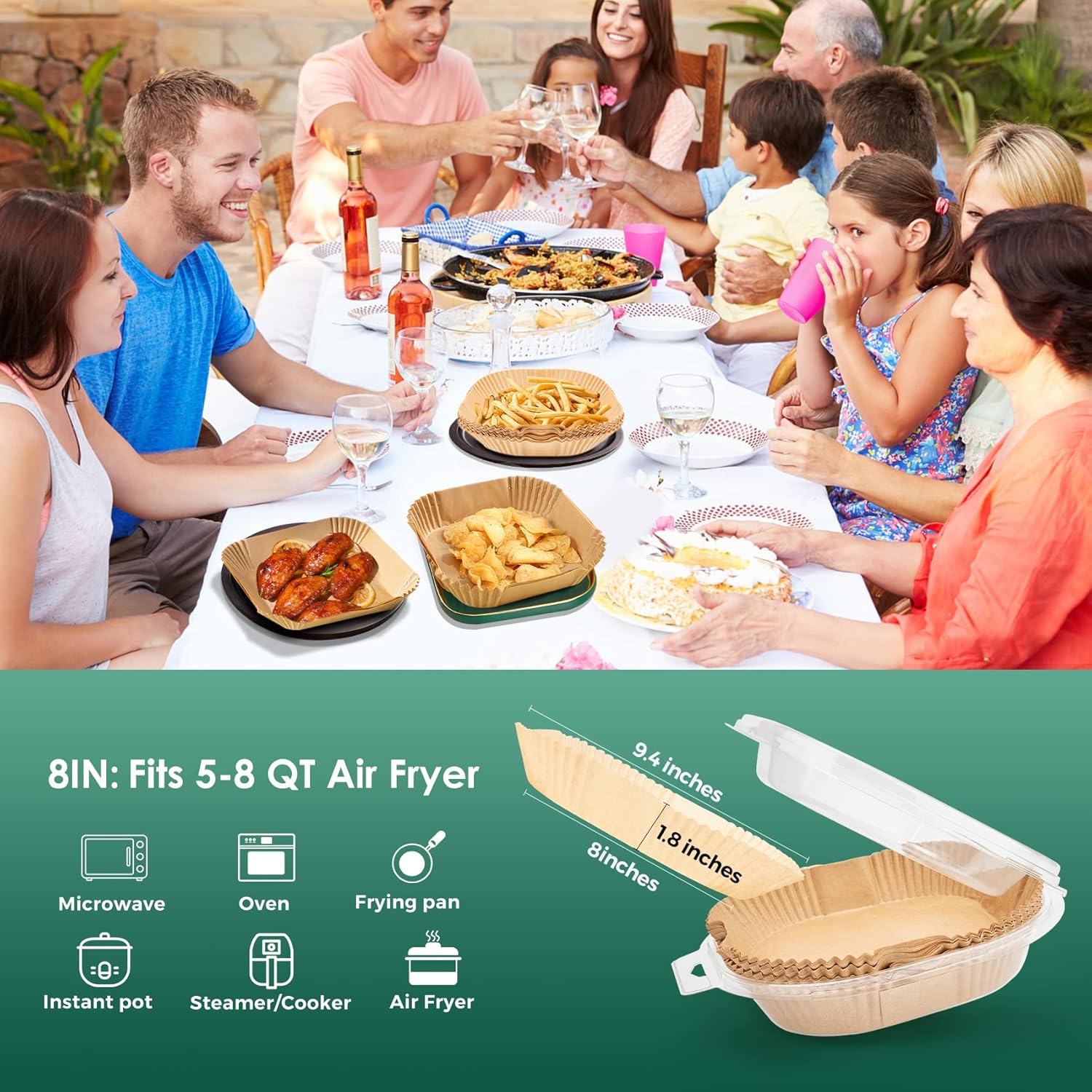 Air Fryer Paper Liners,125Pcs Parchment Paper - Image 2