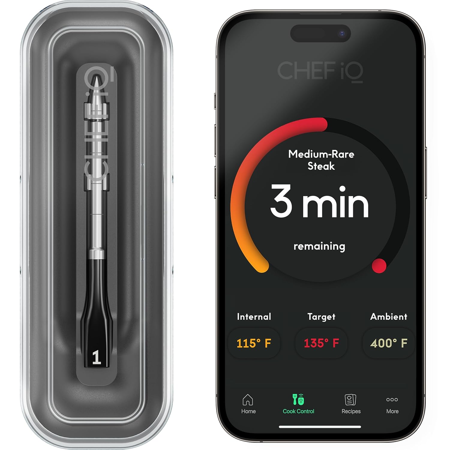 Chef iQ Smart Wireless Meat Thermometer with Ultra-Thin